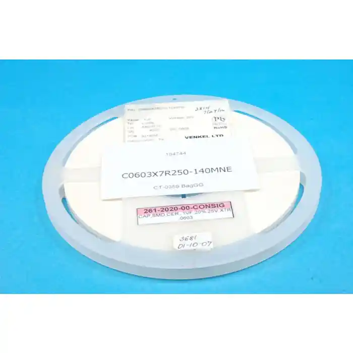 VENKEL LTD - C0603X7R250-140MNE - Capacitor, SMD. 1uF 25V. Package of 100. Limited Time