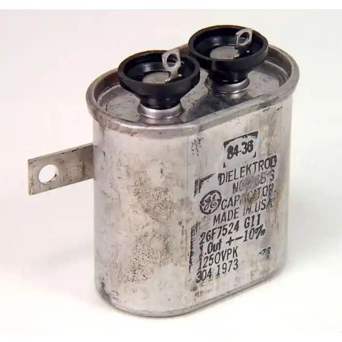 Fresh Stock General Electric - 26F7524 - Capacitor, oil-filled. 1uF 400VAC, 1250VDC.