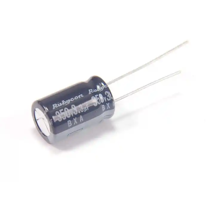 Direct From Factory Rubycon - 350BXA3R3M - Capacitor, electrolytic. 3.3uF 350V. Package of 5.