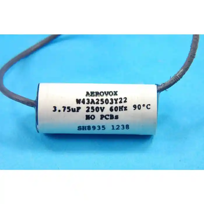 Aerovox - W43A2503Y22 - Capacitor, AC. 3.75uF 250VAC 60HZ. Buy Online