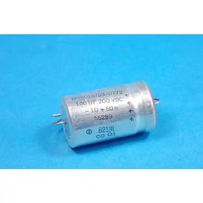 Hassle-Free Returns CDE - M39018/03-0772 - Capacitor, Electrolytic. 100uF 200VDC.