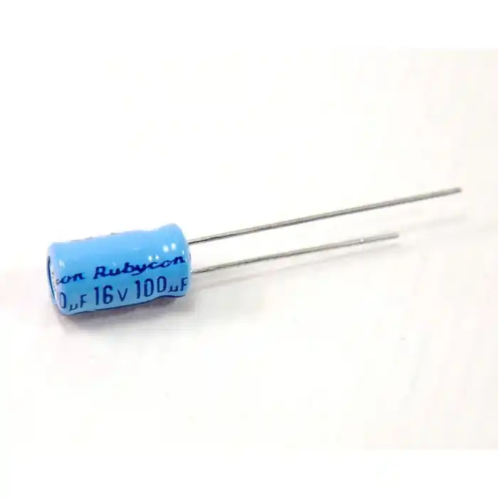 Rubycon - CAP424 - Capacitor, electrolytic. 100uF 16VDC. Package of 10. Fan Favorite