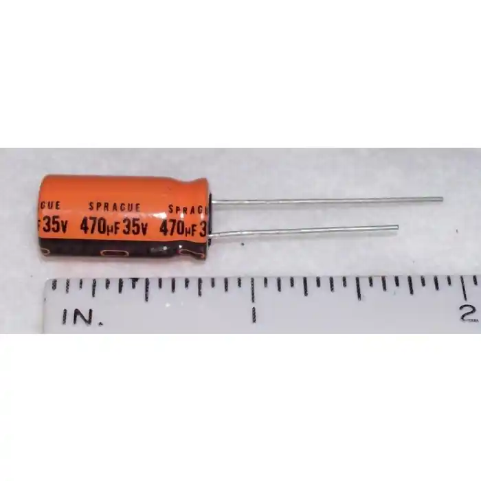 Vishay Sprague - 515D477M035CG6A - Capacitor, Electrolytic. 470uF 35V. Buy Direct