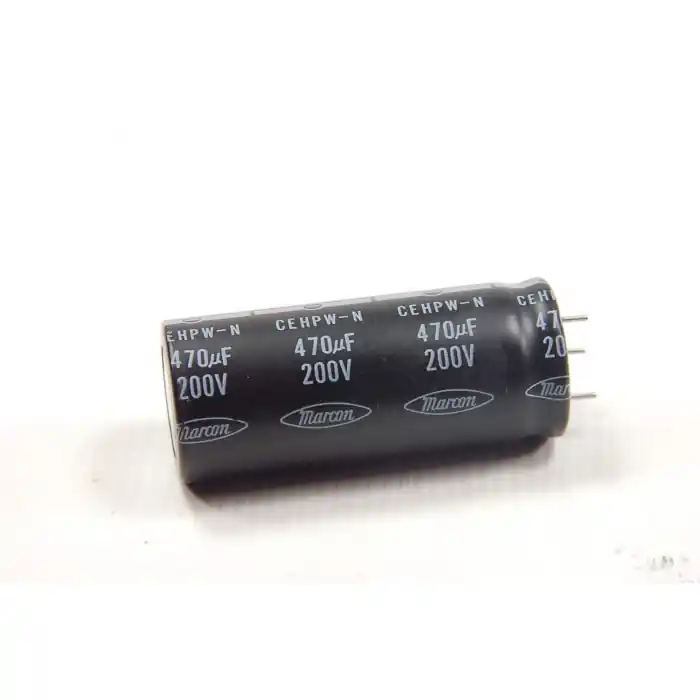 Free Shipping Unidentified MFG - CEHPW-N470UF200V - Capacitor, electrolytic. 470uF 200VDC.