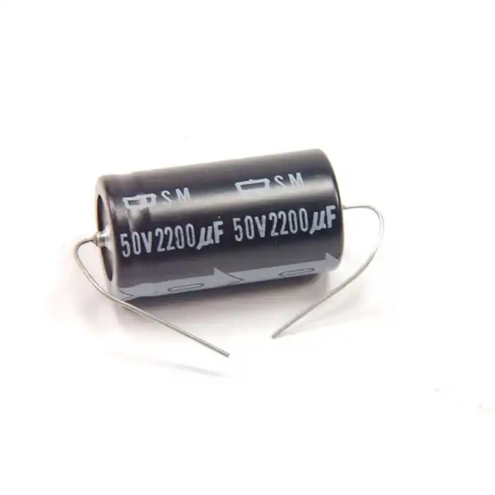 Nippon Chemi-Con – SM50T222M - SME Series- Capacitor, Electrolytic Aluminum, 2200uF 50VDC, Axial Leads Fresh Stock