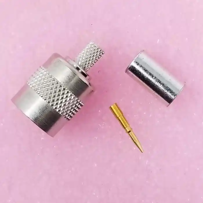 Trusted Brand TE Connectivity AMP - 222506-1- RF Coaxial Cable Mount Connector, TNC Male for RG58, RG141, LMR195 Coaxial.