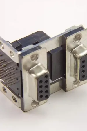 Certified Unidentified MFG - DBL9D-FF-RT - Connector, D-Sub. Dual DB9 Female, RA.