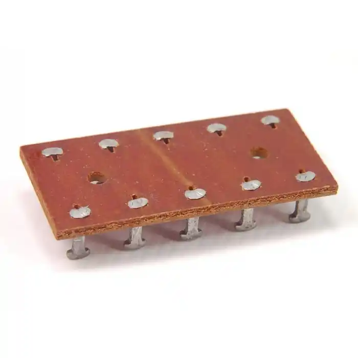 Unidentified MFG - 8-150 - Phenolic/Fiber Tie Point/Turret/Connection/Wiring Strip Terminal Board. 10 Terminal, Dual 5 Position. Latest