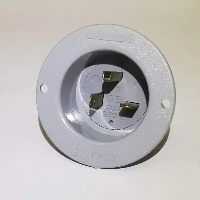 Next Day Delivery CHALLENGER - 5478-FI - 84743-0 - Flanged Inlet Grounding Straight Blade Outlet, AC Receptacle Connector. NEMA 6-20, 20Amp 250VAC.