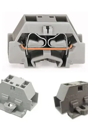 Time-Limited WAGO - 261-331 - Connector, DIN-Rail Terminal Block CAGE CLAMP 4-Conductor, 2. 5mm2 24A 1P Flange Grey