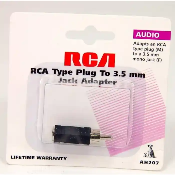 RCS Thomson Consumer Electronics - AH207 - 3.5 mm Female Mono Jack to RCA Male Plug Adapter Editor’s Pick
