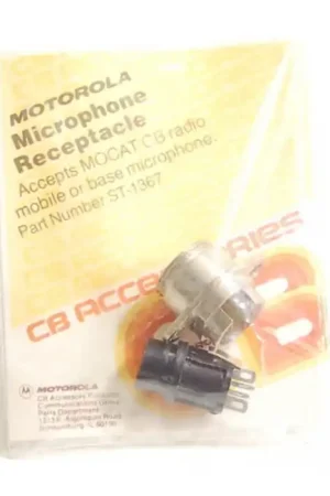 Certified Motorola - ST-1367 - Microphone Receptacle 4 Pin Female, Chassis/Panel Mount.