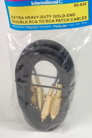 INTERNATIONAL COMPONENTS CORP - 95-630 - Dual RCA to RCA Male Patch Cables. Audio/Video 6 Foot Top Pick