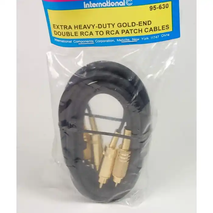 INTERNATIONAL COMPONENTS CORP - 95-630 - Dual RCA to RCA Male Patch Cables. Audio/Video 6 Foot Top Pick