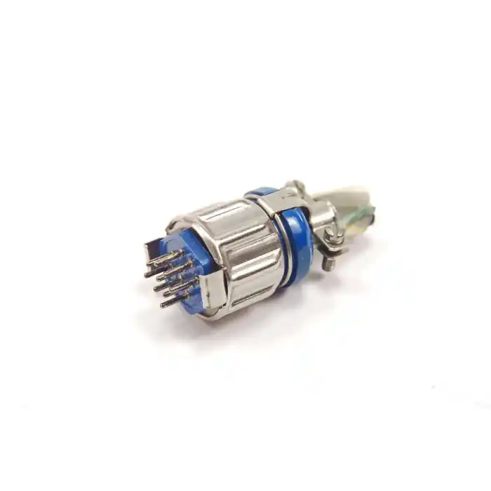 Get Yours Amphenol – WPI - 126-220 – Miniature Hexagonal Connector. Industrial Plug, 9 Pin Male. Used/Removed from Equipment.