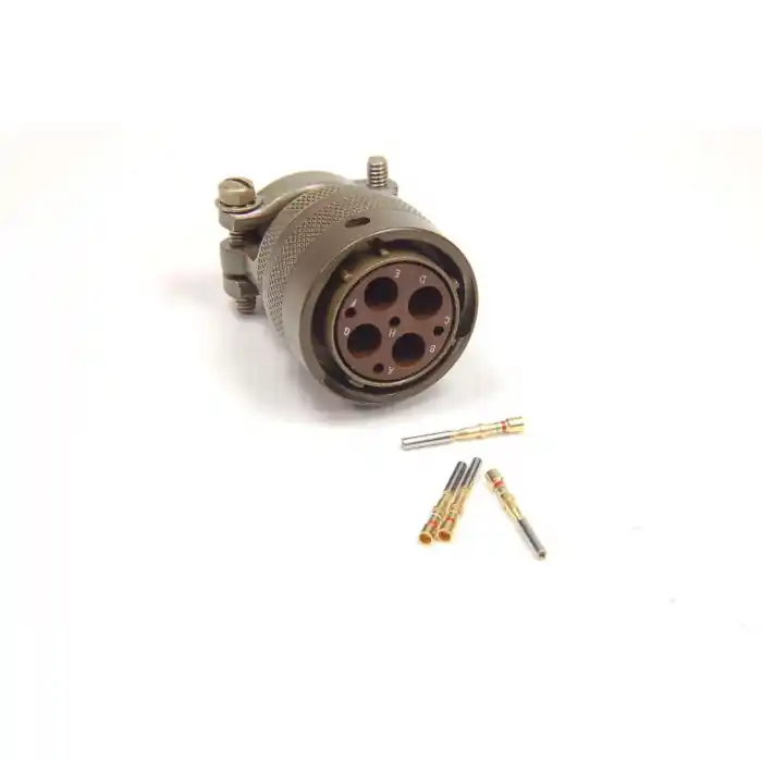 Summit/Burndy - MS3126F18-88SY - Connector, circular. Female 4 & 4 (8 position). Only 4 female (small) tri-band contacts. New. Save Now