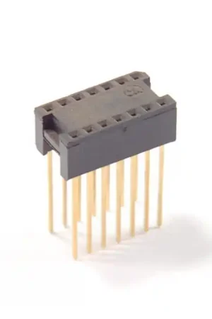 Authentic CIRCUIT ASSEMBLY CORP. - CA-14S-103WW - IC socket. Dip 14 pin WW. Gold Leads