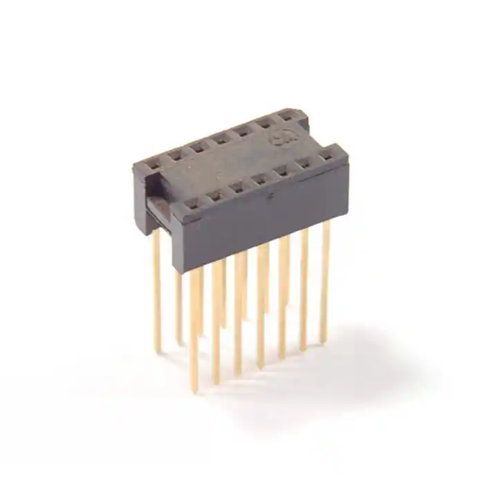 Authentic CIRCUIT ASSEMBLY CORP. - CA-14S-103WW - IC socket. Dip 14 pin WW. Gold Leads