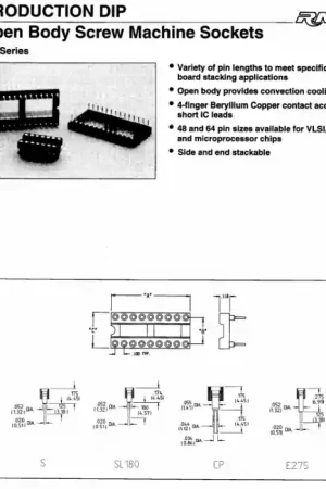 ROBINSON - NUGENT - ICE244SL180TG - Connector, IC socket. 24 Dip. Gold Contacts. Free Shipping