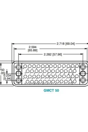 POSITRONIC - GMCT50M0G0000 - Connectors, Rectangular. 50 Position Male. Warranty Included