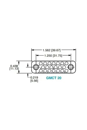Professional Grade POSITRONIC - GMCT20FT000 - Connectors, Rectangular. 20 Position Female.