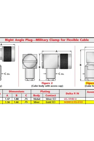 KINGS - M39012/05-0101 - KN-S59-298 - Military RF Coax Connector, NSN: 5935-01-043-0637 Fresh Stock