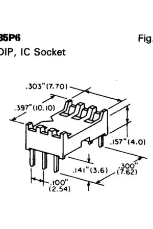 Philips- ECG435P6 - 6-PIN IC SOCKET 2/PACK. Grab Now