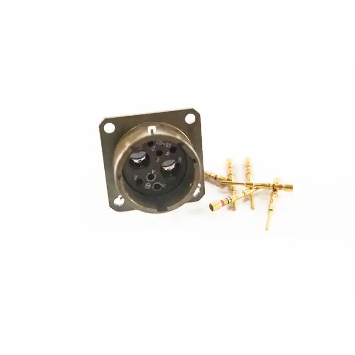 Fresh Stock Summit/Burndy - MS3122E16-95PW - Connector, circular. Male 6 & 2 (8 position). Only 6 male contacts pins. New.