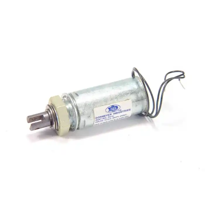DORMEYER INDUSTRIES - P4-1L - DC Tubular Solenoid, Coil Voltage 12VDC, New. Authentic