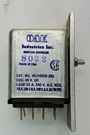 OAK INDUSTRIES - WU048D2-283 - 48VDC Coil, 2 N.O. & 2 N. C. 25A@240VAC, 975 Ohm Coil. Fast Shipping