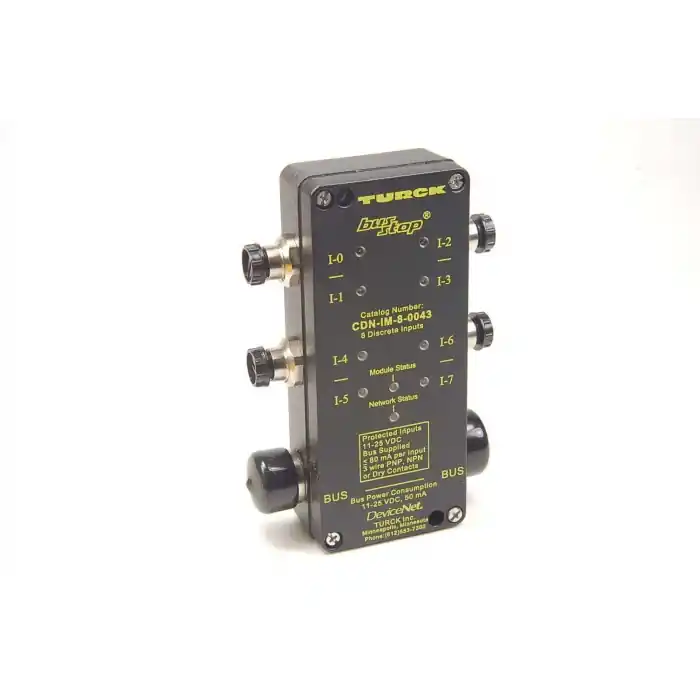 TURCK - CDN-IM-8-0043 - Bus Stop Interlink BT Block, 8-Input Side Mount Heavy Duty Device Net Station Premium