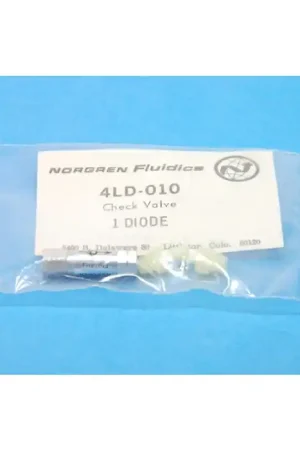 Norgren Fluidics - 4LD-010-D00+ - 4LD-010 - Check Valve, Miniature. Trusted Brand
