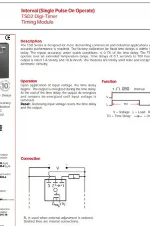 Fan Favorite SSAC - TSD2425 - Solid State Digi-Timer Timing