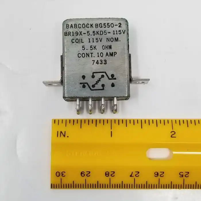 Babock - BG550-2 - BR19X-5.5KD5-115V - Relay, Control, DC. Contacts: DPDT. 10A Weekend Sale