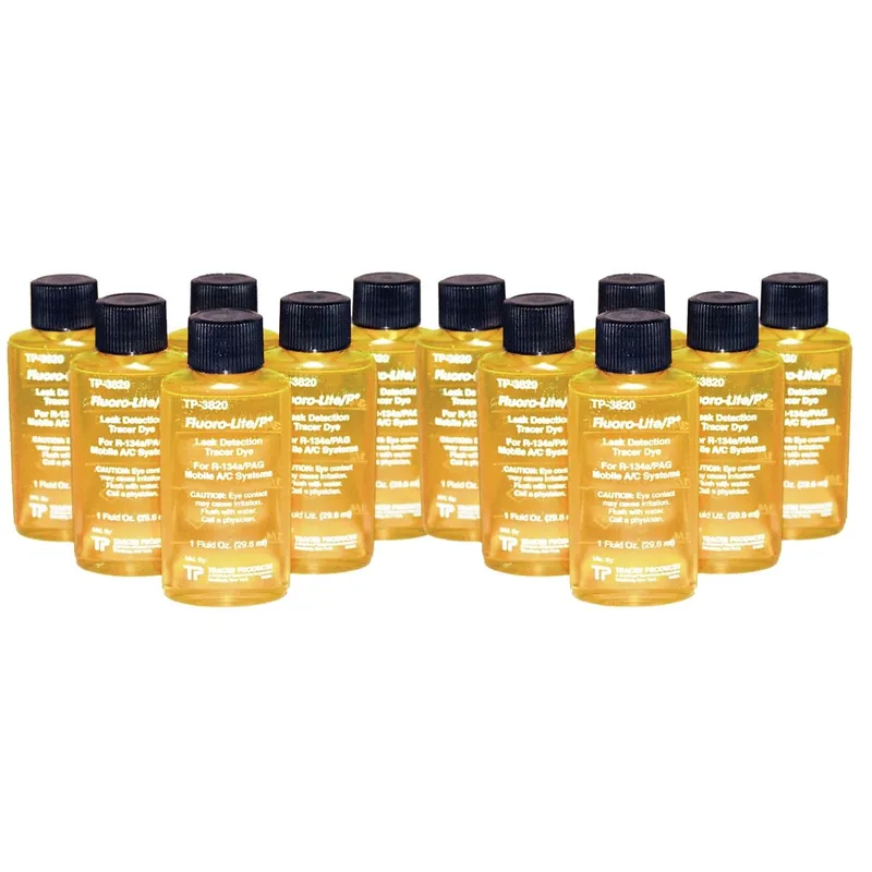1/4 oz. FLuro-Lite(R) R-134A/PAG A/C Dye - 12 Bottles - Tracer - Spectronics Buy Direct
