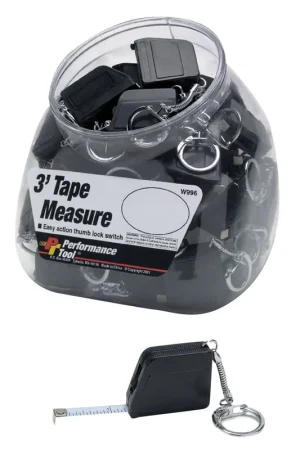 3 Ft Mini Tape Measure - 50 Individual Pcs - Wilmar - Performance Tool Last Chance