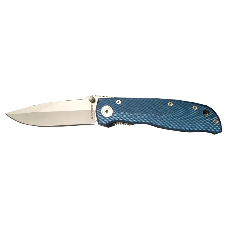 4-3/4" Folding Knife with Stainless Steel Blade and Blue Diamond - Sarge Cheap