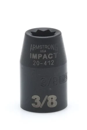 1/2 In Drive 8 Point Impact Socket - 3/8 In - Armstrong Bargain
