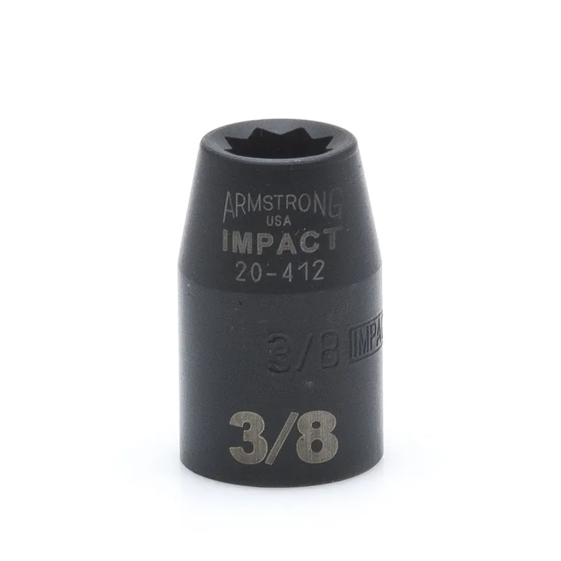 1/2 In Drive 8 Point Impact Socket - 3/8 In - Armstrong Bargain