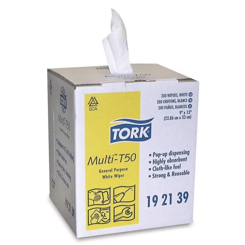 Tork Multi T-50 Wiper, Center Pull, White - SCA Tissue Bargain