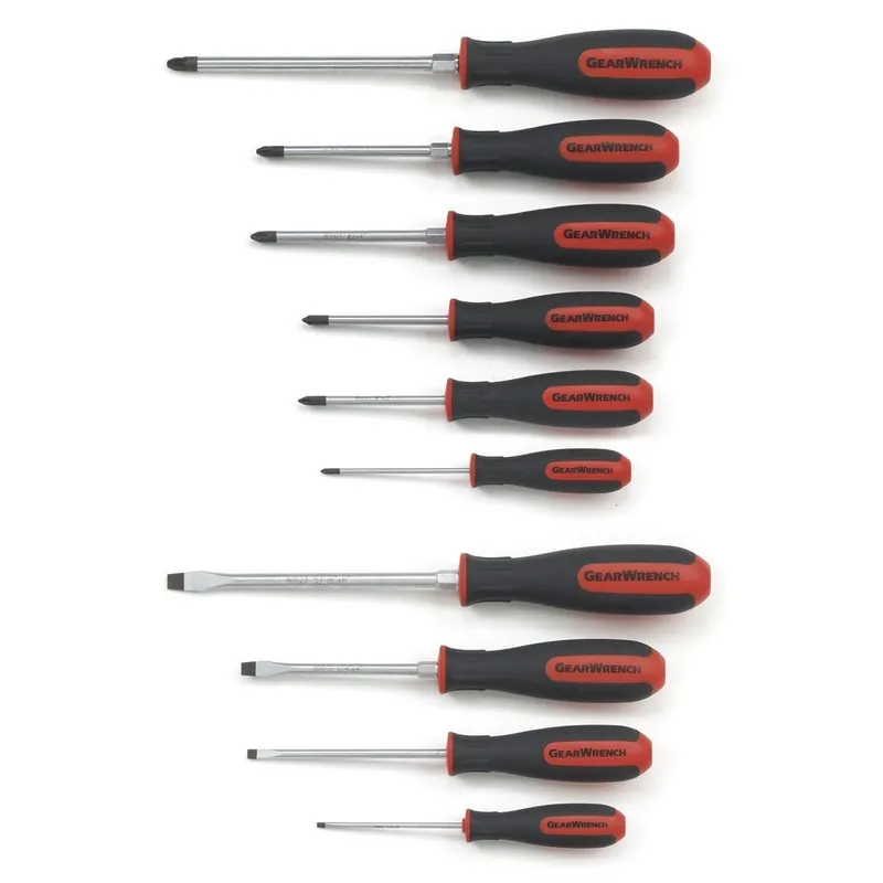 Crafted Combination and Pozi Screwdriver Set - 10-Pc - GearWrench