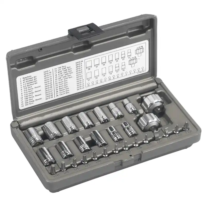Fingertip Ratchet Bit and Socket Kit - 29-Pc - OTC Tools and Equipment Exclusive