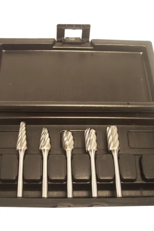 Non Ferrous Carbide Bur Set - 1/4 In Shank - 5-Pc - Champion Cutting Tools Fast Shipping