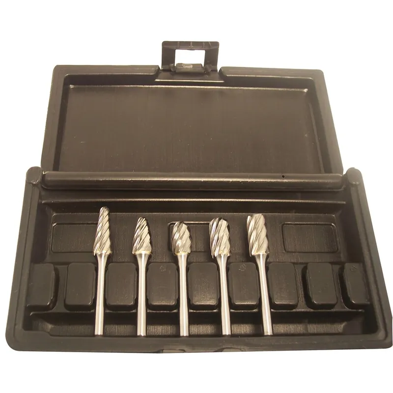Non Ferrous Carbide Bur Set - 1/4 In Shank - 5-Pc - Champion Cutting Tools Fast Shipping
