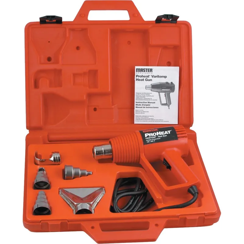 Hassle-Free Returns Proheat(R) Varitemp Heat Gun Kit w/ 5 Attachments an - Master Appliance