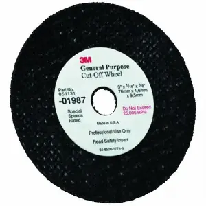 Best Price General Purpose Cut-Off Wheel, 3" x 1/32" x 3/8" - 3M Automotive
