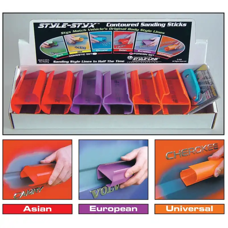 STYX Contoured Sanding Sticks - Foreign 5 In 6-Pc - Style Line Special Offer