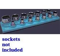 1/2 Inch Drive Shallow Socket Organizer w/ Magnetic Base 14 Hole - Mechanics Time Saver Exclusive Offer