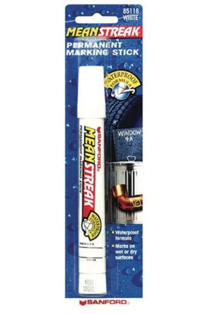 disc. Mean Streak Permanent Marking Stick - White - Sharpie Bargain