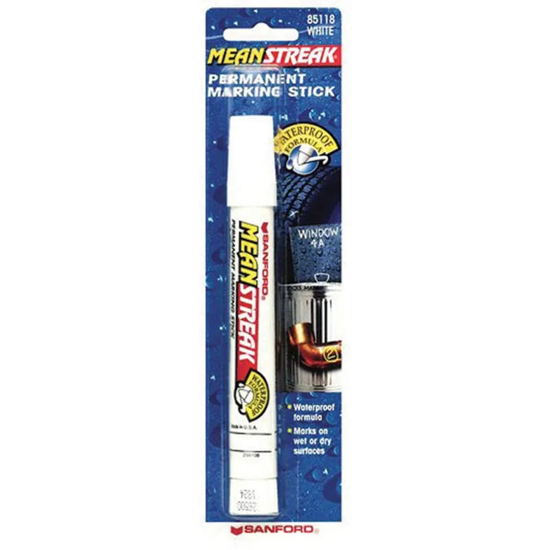 disc. Mean Streak Permanent Marking Stick - White - Sharpie Bargain